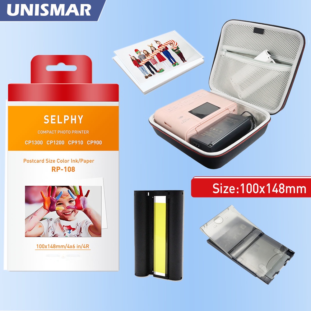 副廠 Selphy CP1300 CP1200 收納包 | 相紙 4x6'' | 墨盒 KP-108IN | 適用於佳能