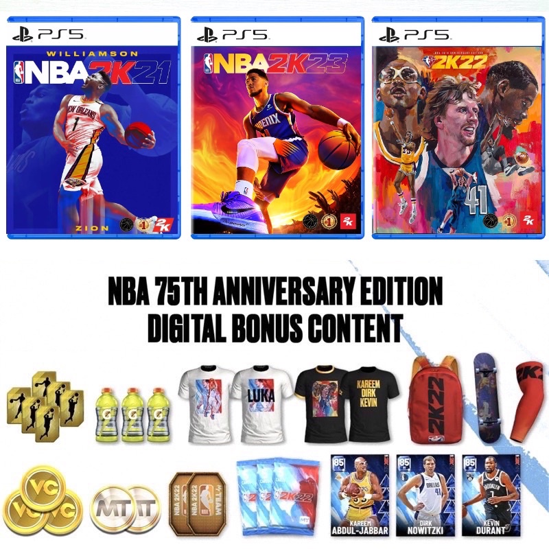(附10萬VC序號,開局領先暢玩）PS5 PS4 NBA 2K22 一般版 傳奇紀念版/NBA 2K23 喬丹版 中文版