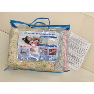 《二手近全新》GIO Pillow 粉漾花朵 二合一有機棉超透氣嬰兒床墊 L號 90x120cm 可呼吸 可水洗