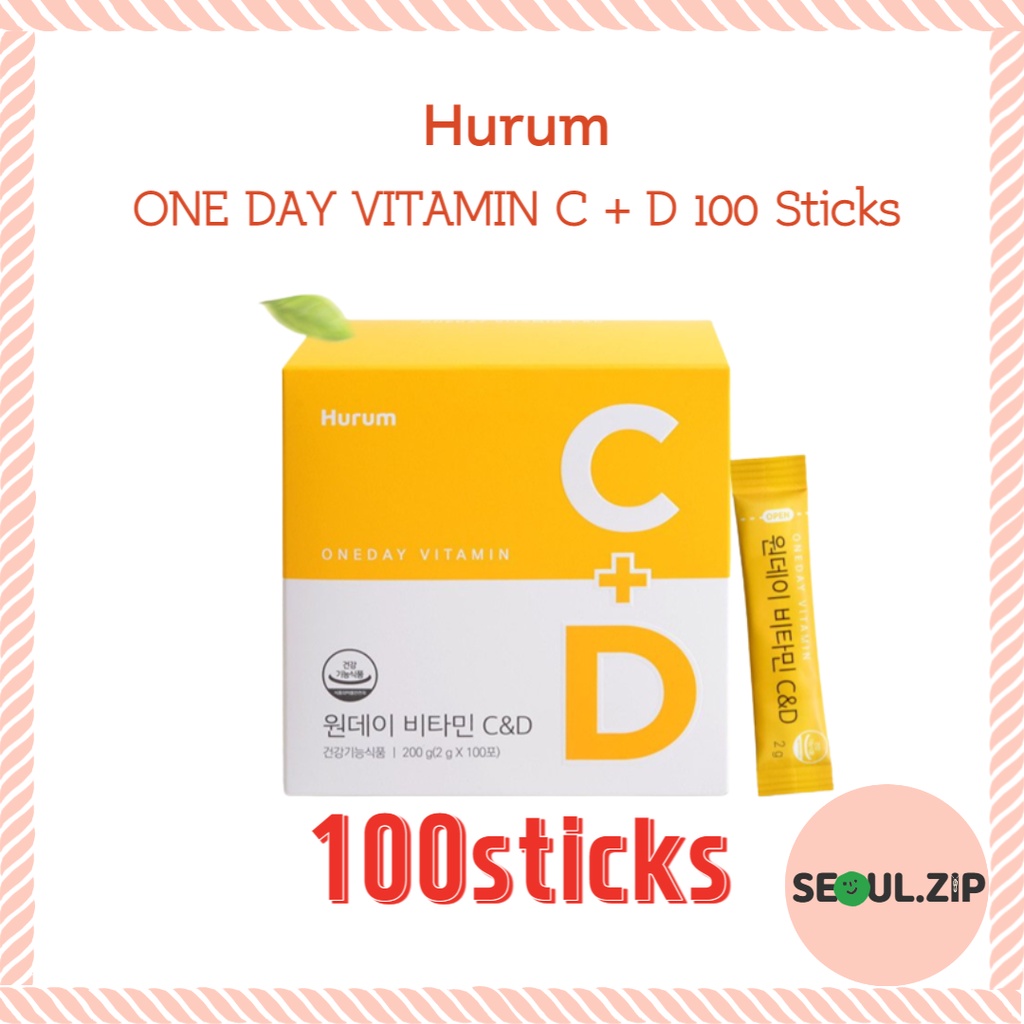 Hurum Oneday維生素C+D粉維生素C維生素D韓國維生素100T