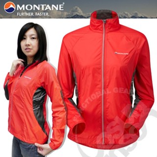 【英國 Montane】Featherlite Marathon Jacket 女款 羽量馬拉松風衣外套.排汗.透氣 紅