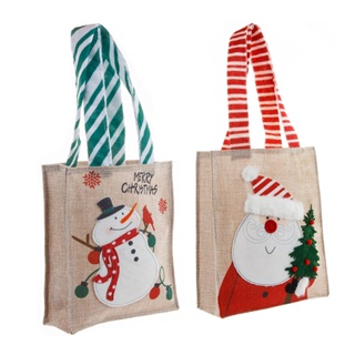 聖誕節 麻布手提袋 禮物袋 收納袋 聖誕禮品袋 折疊 收納包 購物袋 耶誕 聖誕 禮物 【XM0586】《Jami》