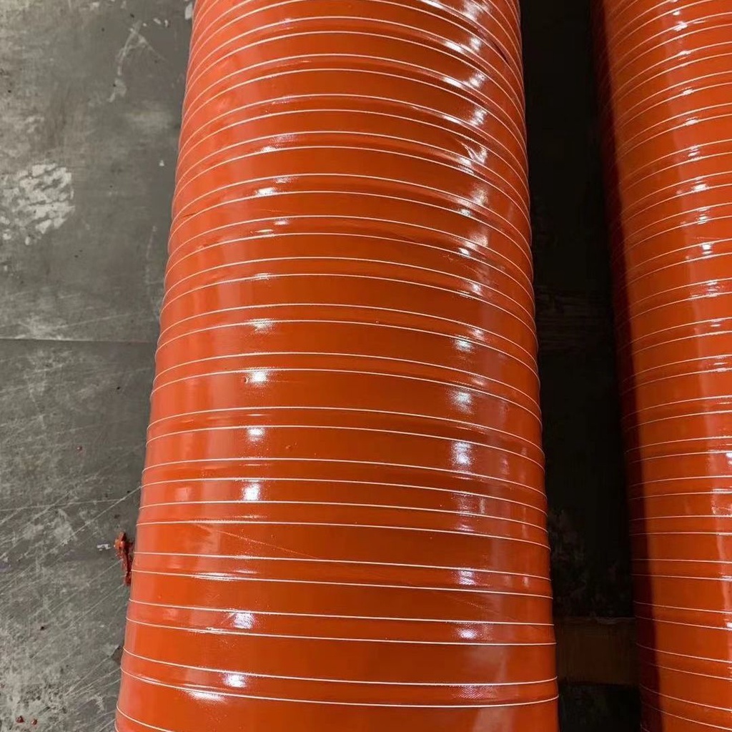 高溫風管紅色矽膠300度50硫化熱風管高溫軟管耐高溫鋼絲管通風管 青山綠水進圍誠