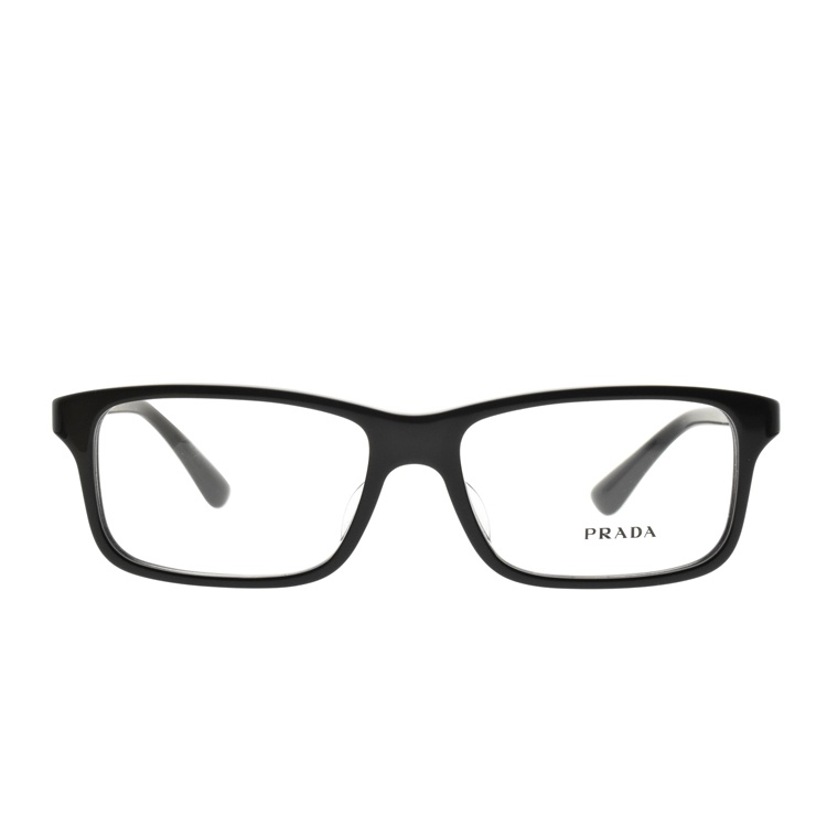 PRADA 光學眼鏡 VPR06S-F 1AB-1O1 知性方框款 眼鏡框 - 金橘眼鏡