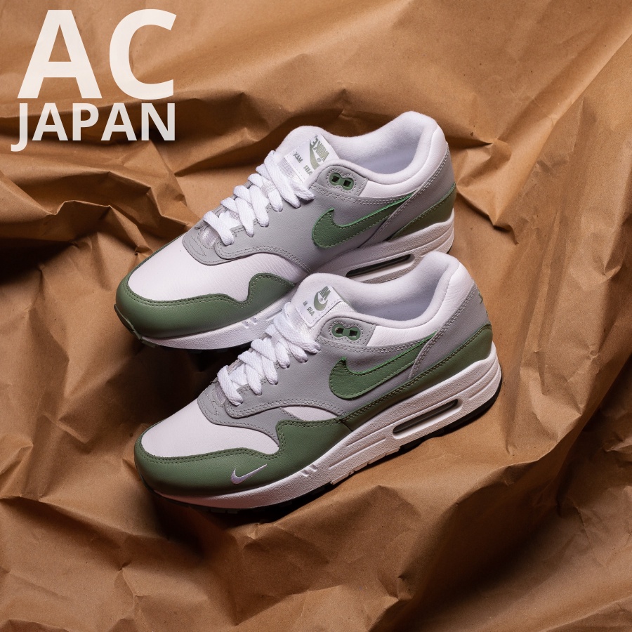 免運🔊Nike Air Max 1 PRM 灰綠 皮革 氣墊鞋 緩震 休閒鞋 男女鞋 復古 潮流 DB5074-100