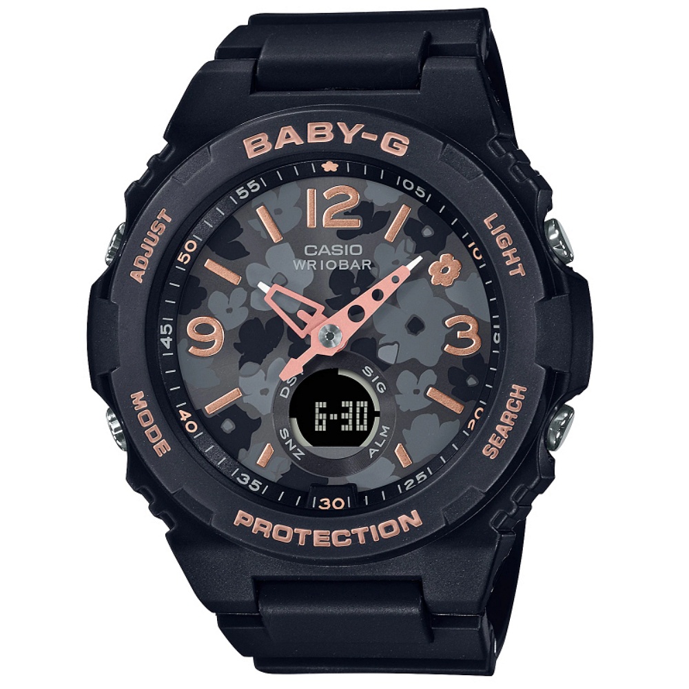 【聊聊甜甜價】CASIO BABY-G 活力花卉雙顯腕錶 BGA-260FL-1A