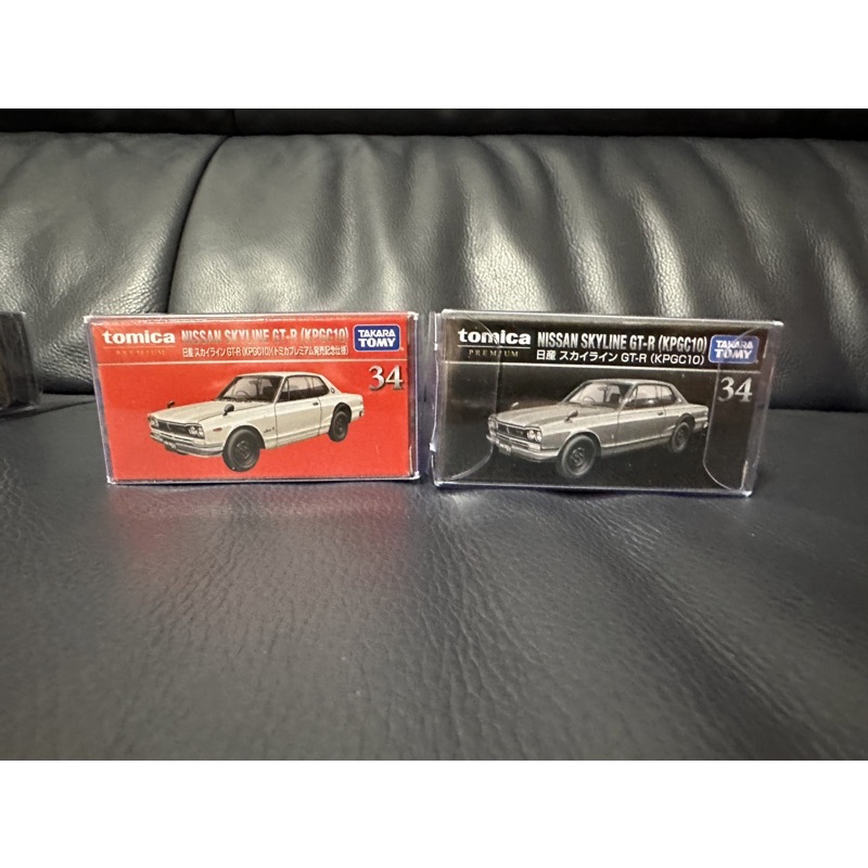 Tomica 日版黑盒 no.34 Nissan skyline GT-R一般+初回（不拆售）全新未拆附保護盒