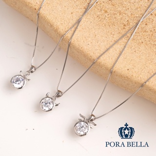 <Porabella>925純銀鋯石星座項鍊 俏皮12星座鋯石項鍊 交換禮物 生日禮物 Zodiac Necklace