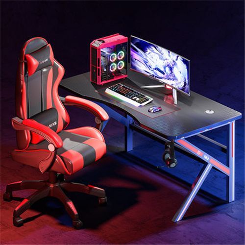 🔥限时热卖🔥電競桌椅套裝粉白色臺式電腦桌家用書桌桌椅組合直播桌子臥室女生