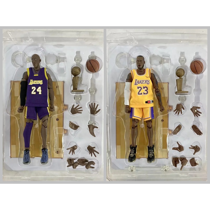 【紫色風鈴】籃球明星 NBA KOBE 23號 黃衣 詹姆斯 24號 紫衣 科比 關節 可動 模型 盒裝 港版 無證