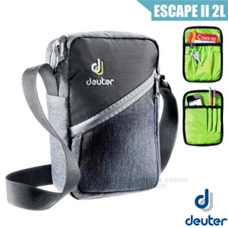 【德國 Deuter】新款 ESCAPE II 超輕可調式休閒側背包 2L.隨身包.錢包.背袋_黑/灰_4800117