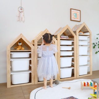 [可開發票]兒童書櫃 玩具收納櫃 實木 兒童玩具收納架 兒童房玩具收納神器 玩具架 幼兒園大容量實木儲物柜