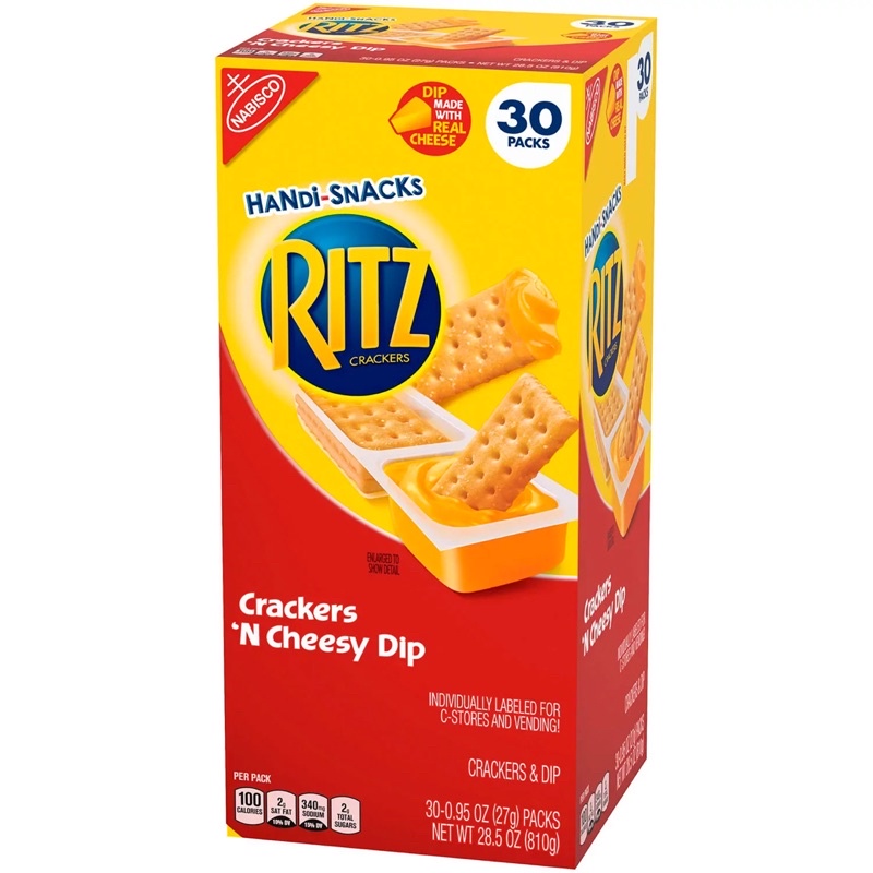 【奶油奶油】現貨 美國Handi-snacks Ritz 起司沾醬餅乾 30入