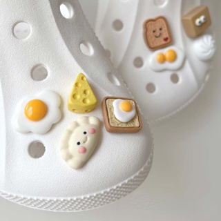 [迷人的裝飾]乾酪雞蛋麵包系列（海綿乾酪/原味乾酪/雞蛋麵包/雞蛋）Crocs Jibbitz首飾配件材料洞洞鞋配飾花園