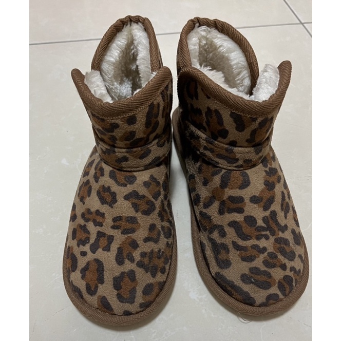 [二手鞋] 豹紋 短雪靴 22號
