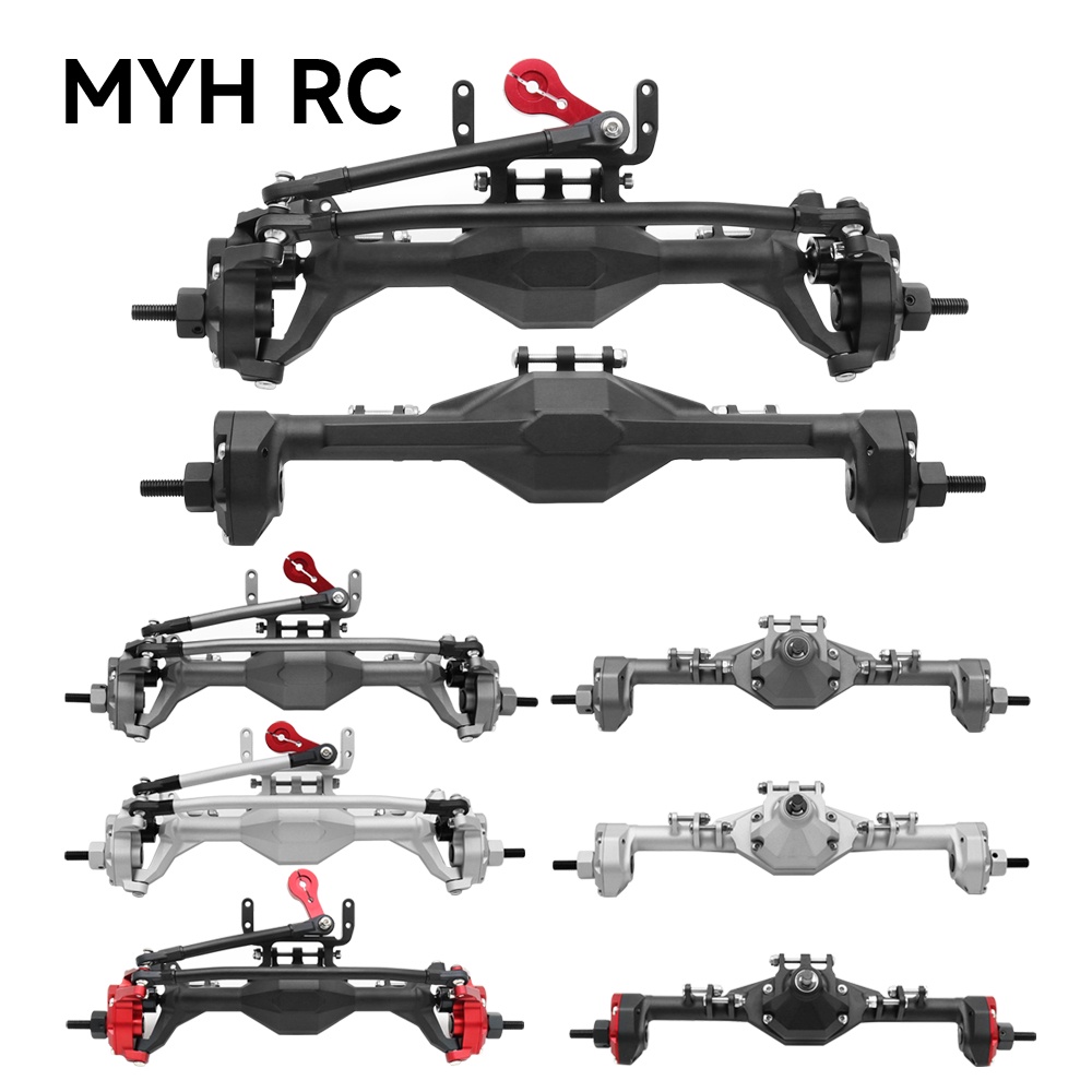 Myhrc 鋁製 CNC 加工集成前後門軸適用於 1/10 RC 履帶車軸向 SCX10 II 90046 RGT 86