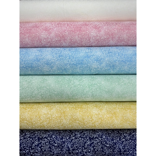 【大同布行】平織薄棉布 100%純棉布  糖果色浮水印碎花 適用於抱枕、衣褲、桌巾、佈景、布料