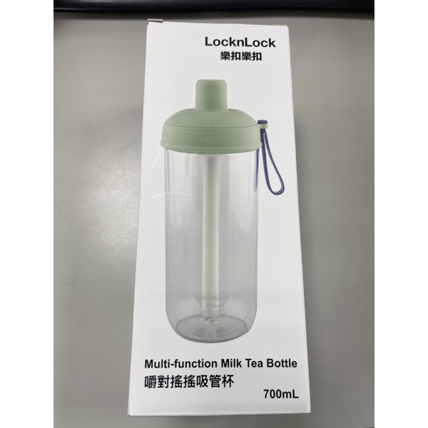 全新_Lock&amp;Lock樂扣嚼對搖搖吸管杯700ml迷霧薄荷綠