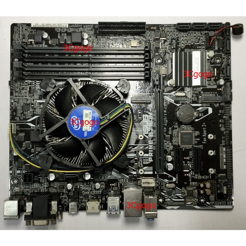 【優質二手良品】ASUS 華碩 PRIME B250M-A 主機板(含風扇、無檔板) + CPU i5-7400 正式版