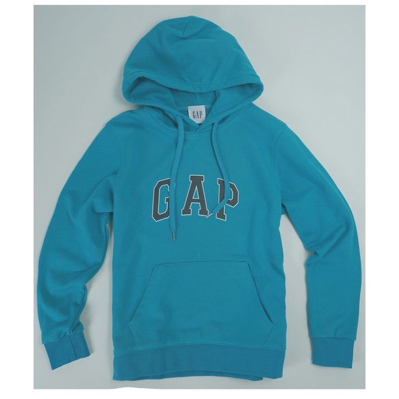 [PS]三號五樓 全新正品 基本GAP 女款連帽長t 藍綠色