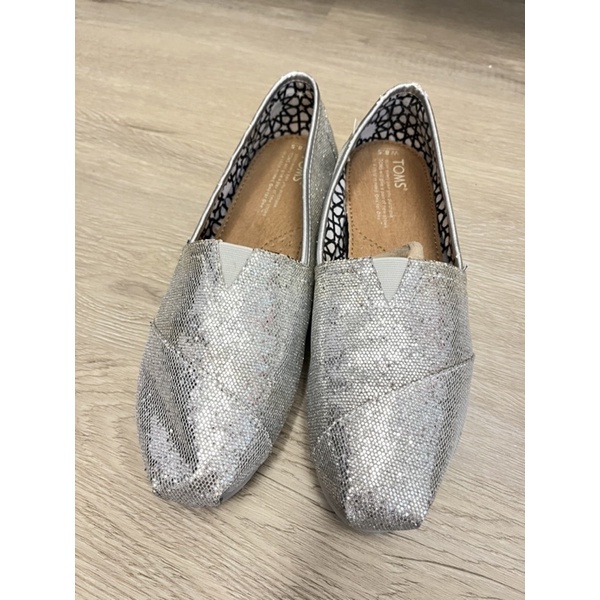 保證 正品 TOMS 經典銀色亮片 官網購入