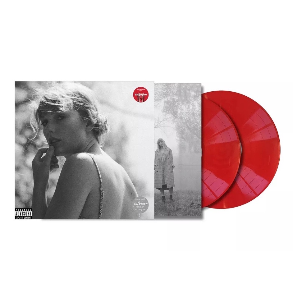 Taylor Swift 泰勒絲 - folklore 專輯 Target 限定封面黑膠/紅色雙彩膠