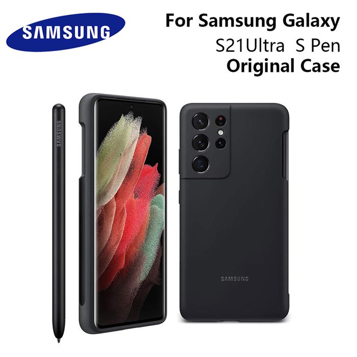 SAMSUNG 三星 Galaxy S21 Ultra Stylus 手機 S Pen 帶保護套矽膠套內置 Stylet