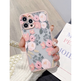 粉紅花卉 鏡頭保護 手機殼 iPhone 13 pro max/11/12/xs/XR/mini/plus