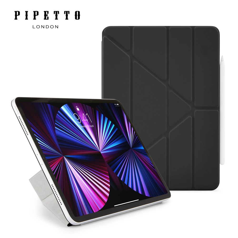 PIPETTO iPad Pro 11吋 第4/第3代/Air 10.9吋Origami Folio 磁吸式保護套 黑色