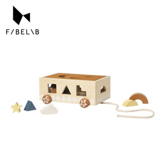 丹麥 Fabelab 形狀積木拉車 木頭玩具 兒童禮物