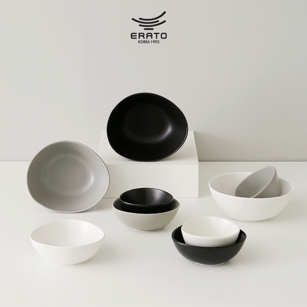 【韓國ERATO】鹅卵石系列-15.5cm 湯碗 造型湯碗 弧三角形餐碗 飯碗 陶瓷餐具 純色 三色任選