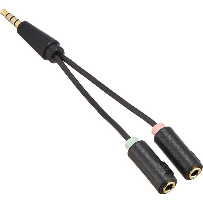 平廣 Elecom 耳機麥音頻轉換線 3.5mm 帶麥克風耳機轉換線 (3極母×2- 4極公) 適 CITA 手機 平板