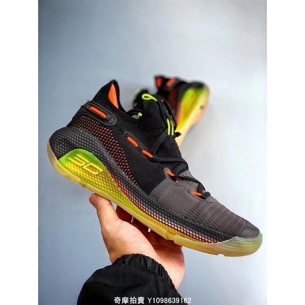 正品免運UA Under Armour Curry 6 Fox Theatre 黑綠 經典時尚 休閒運動慢跑鞋 3020