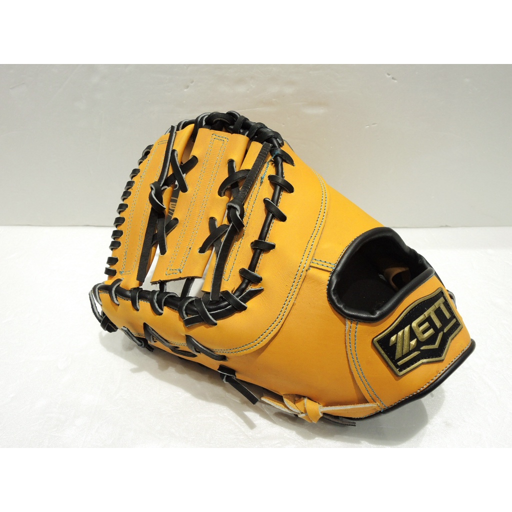 日本品牌 ZETT 552系列 硬式 棒壘球一壘手反手手套 原皮黃(BPGT-55213)附贈手套袋
