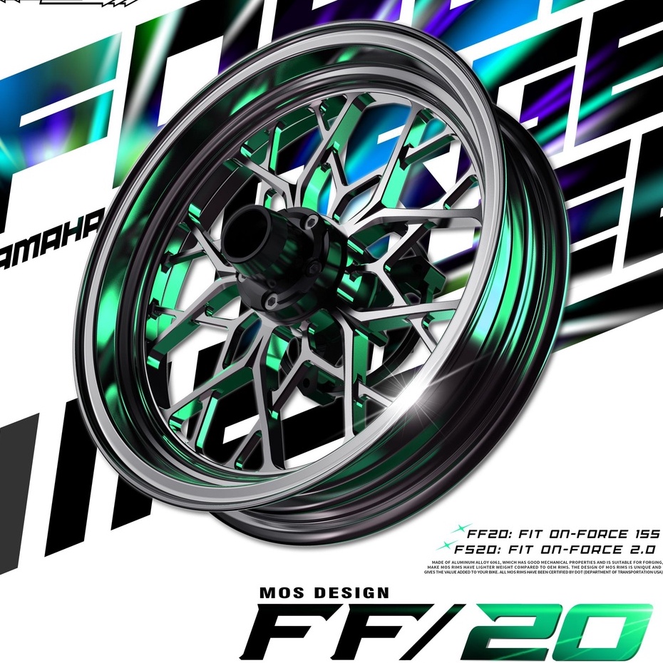 OP機車精品 MOS FF20 鍛框 FORCE SMAX 155 ABS 鍛造 鋁合金 輪框 輪圈 鍛造輪框 13吋