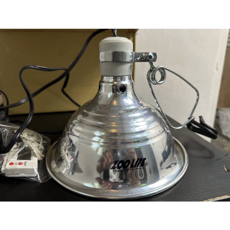 zoolife 寵物保溫燈 無光 可調式100w~250w-套組（配白金版陶瓷燈)+測溫器