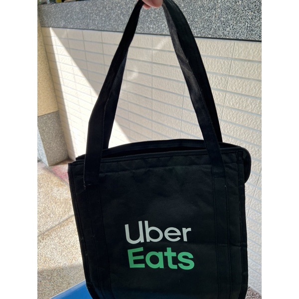 二手Uber Eats 保溫購物袋-附6格杯架台灣🇹🇼現貨、手提袋uber eats。保溫手提袋uber、保溫包、保溫箱