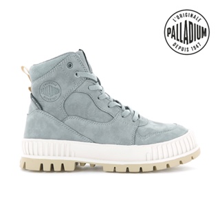 PALLADIUM PALLASHOCK HI SNK厚底皮革巧克力鞋-女-灰