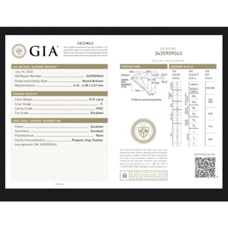 GIA國際證書0.31克拉/F/VVS1/3EX八心八箭