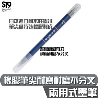 ACE 英士 兩用墨筆 黑色 書法 抄經 練字 繪畫 漫畫 寫字 練習 日本進口耐水性顏料墨水 ST9PLUS