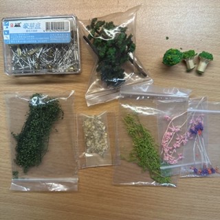 diy材料包 大頭針 兩腳釘 模型材料 模型素材 假樹 假草 袖珍藝術 袖珍模型 室內設計模型 建築系 微型模型