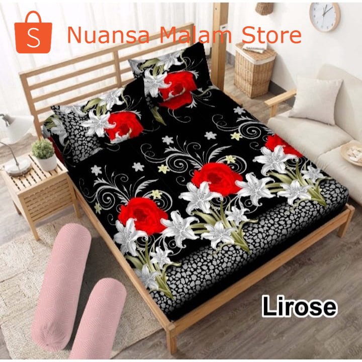 Mawar 床單玫瑰紅黑色 lirose Night Nuance 床單尺寸 120x200 180x200