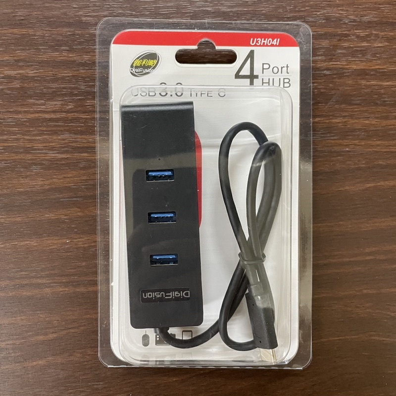 《清倉》伽利略 USB3.0 Type-C 4埠 HUB U3H04I 適用Windows10 5G 高速傳輸9.9成新