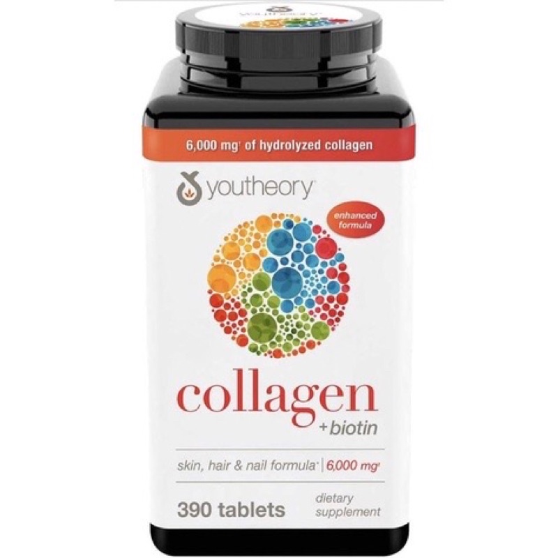 【現貨】Youtheory Collagen 膠原蛋白 含生物素 維他命C 390顆