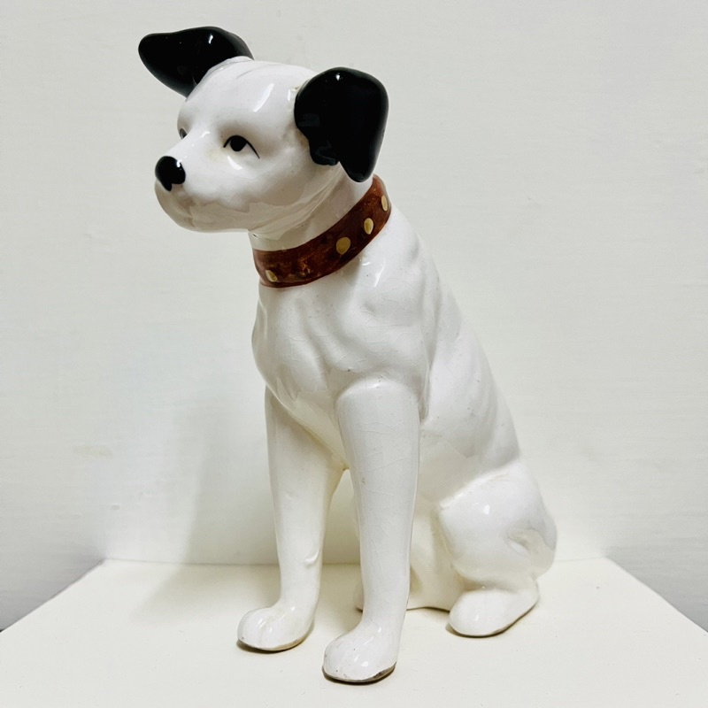 日本早期懷舊勝利犬擺飾 Nipper留聲機狗擺件 收藏 裝飾品 藝術品