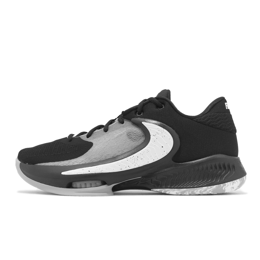 Nike 籃球鞋 Zoom Freak 4 EP 黑 灰 白 字母哥 男鞋 低筒 氣墊 【ACS】 DJ6148-001