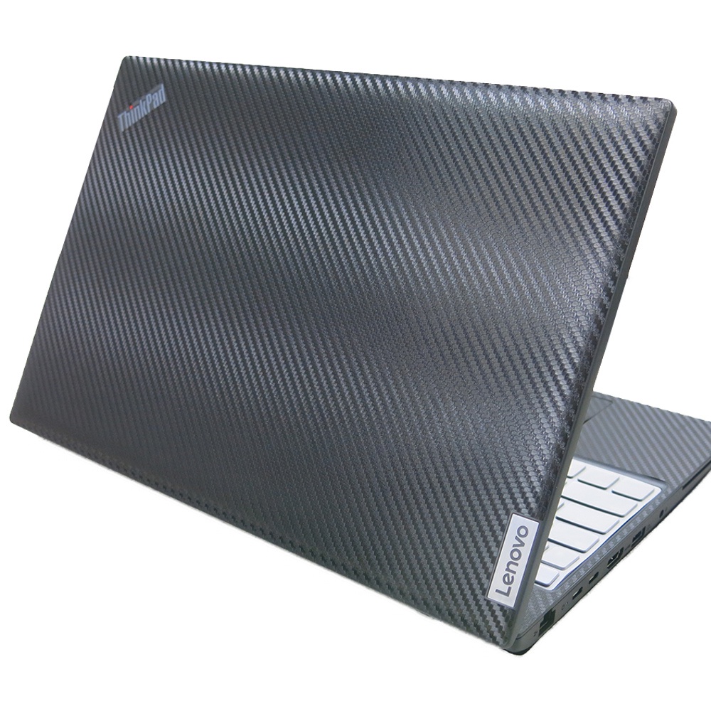 【Ezstick】Lenovo ThinkPad L15 Gen3 黑色卡夢紋 機身貼 (上蓋貼、鍵盤週圍貼、底部貼)