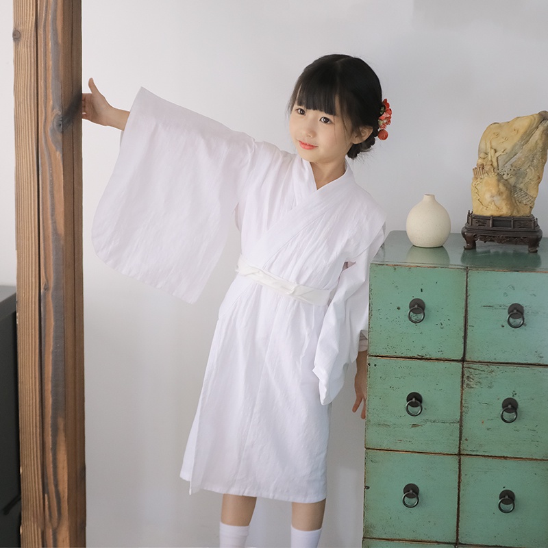 桔子點點 和服 內搭 純棉 白色 裏衣 日本 兒童 浴衣 肌襦袢 女童 萬聖節 COS
