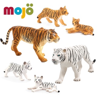 Mojo Fun動物模型- 孟加拉虎/小老虎(站/躺姿)/白老虎/小白老虎(躺/站姿)收藏 動物 益智 兒童 玩具 教育