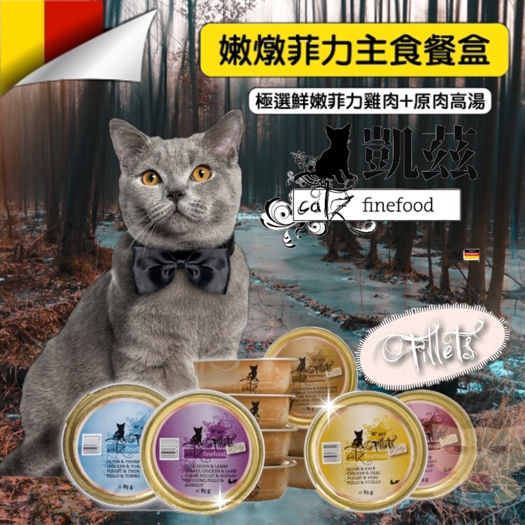 🐾拿鐵貓花花🐾凱茲 Catz [嫩燉菲力主食餐盒] 貓餐盒 貓主食 貓主食罐 凱茲餐盒 85g